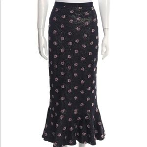 Saloni sequined chiffon embroidered maxi skirt